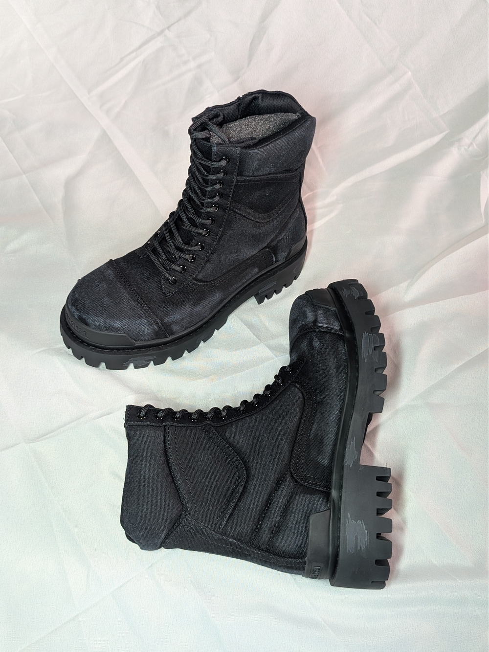 Balenciaga Men's Black Combat Boots - Picture 3 of 5